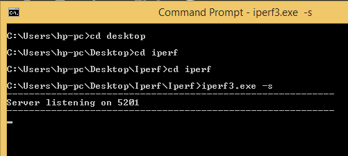 Install and use iperf on windows