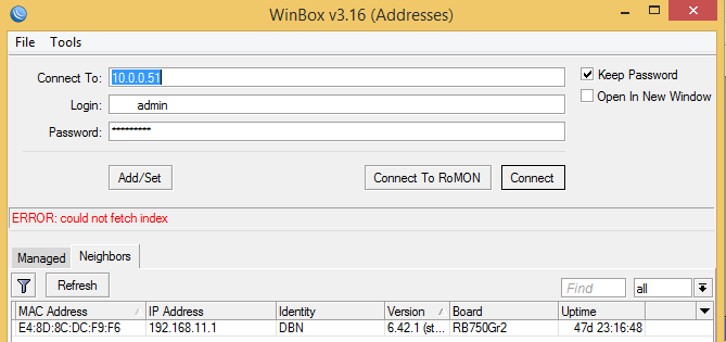 Solutions To Mikrotik Winbox Error Message Received During Login