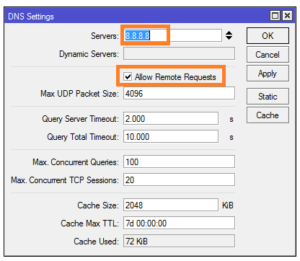 Mikrotik dns allow remote requests что это