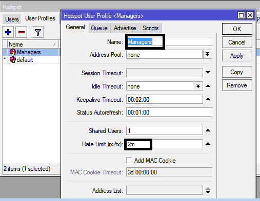 How to manage bandwidth with Mikrotik Hotspot User profile - Timigate