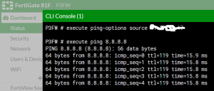 Fortigate ping with source IP address - Timigate